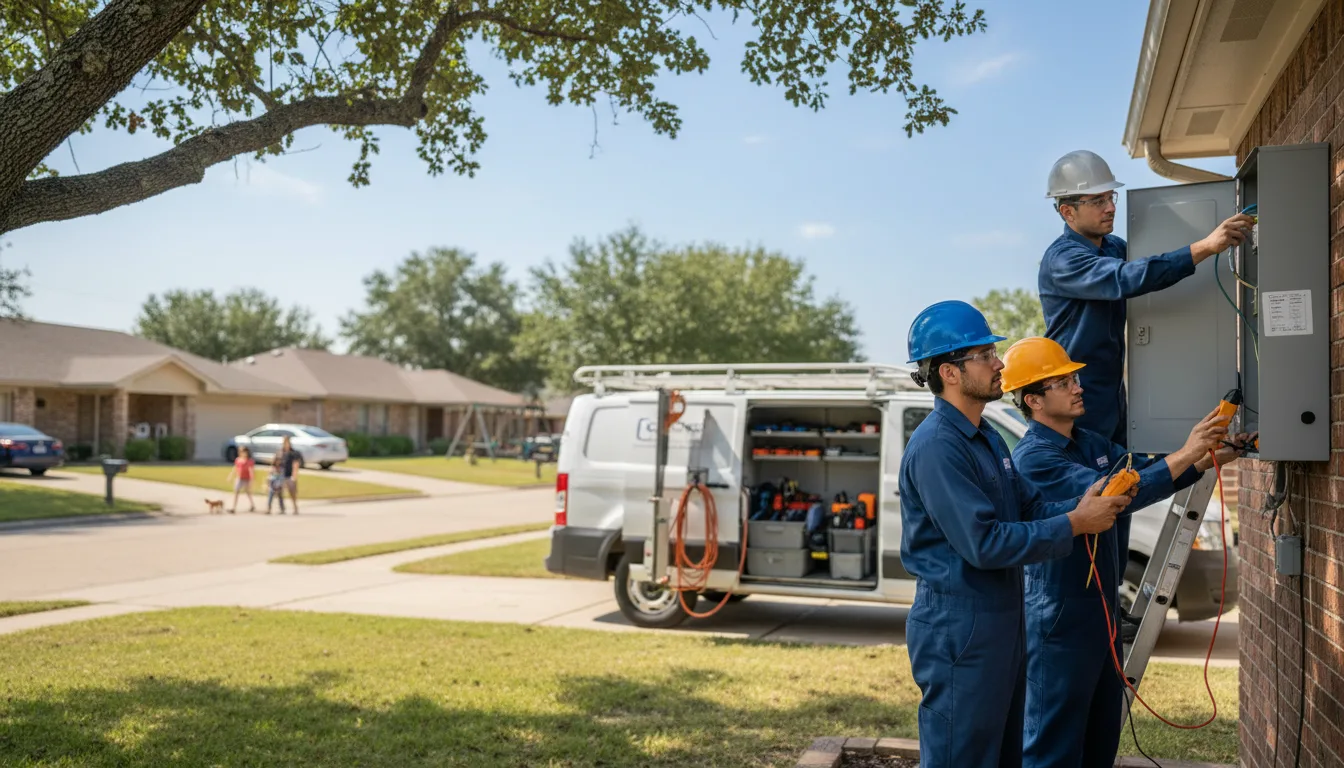 Certified electrician providing emergency electrical services in Wellington, TX